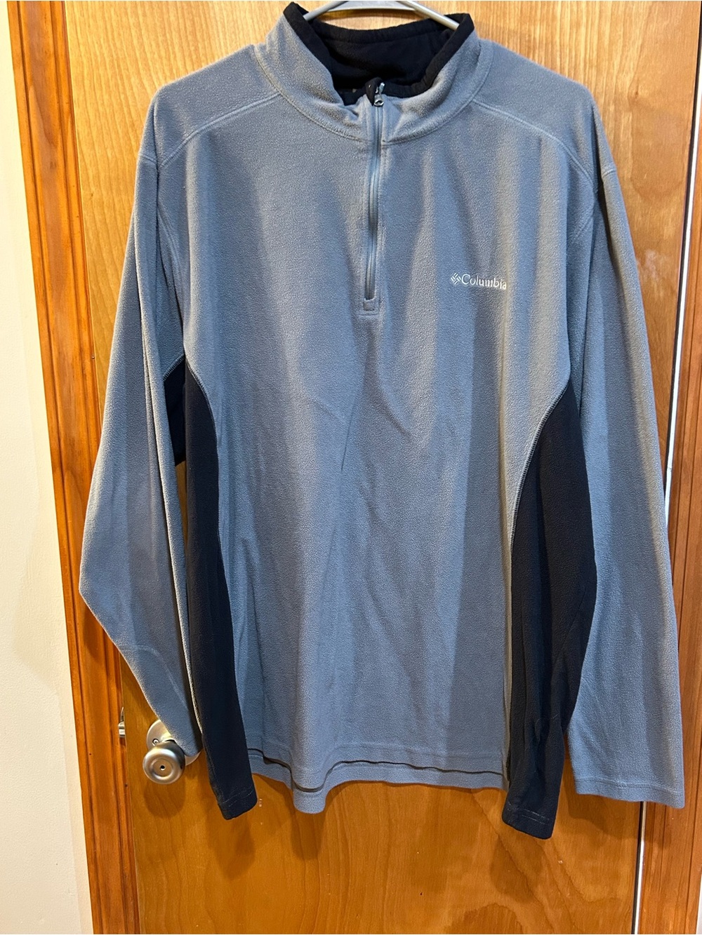 Columbia Mens XXL Gray Black Klamath Range II Half Zip Fleece Pullover